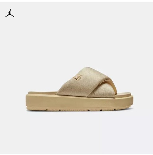 Taglia 12 WMNS NIKE AIR JORDAN SOPHIA SLIDE "SANDALI" SESAME MARRONE BIANCO DD9277 212