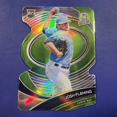 2021 Panini Spectra Rookie Neon Green Prizm Die-Cut 11/25 Josh Fleming Rookie RC - Image 1 of 3