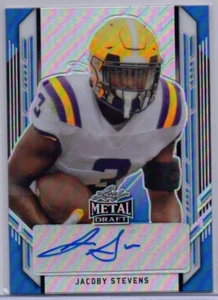 2021 Leaf Metal Draft, Jacoby Stevens RC Auto /35, LSU Tigers, Arizona Cardinals - Bild 1 von 2