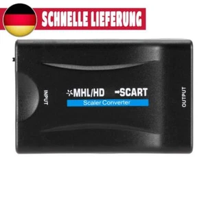 1080P HDMI to SCART Video Audio Upscale Converter Adapter Plug and Play with USB - Bild 1 von 8