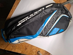 Babolat Team Expandable Tennis Racket Bag Black Blue Shoulder Straps & Pockets - Picture 1 of 7