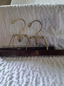 Vtg 1950's "Royal German" 12" Wood Pant, Skirt, Trouser Clamp Hanger, Lot Of 2 - Picture 1 of 4