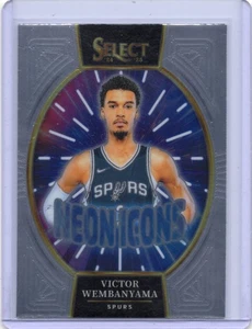 2024-25 Panini Select Basketball Victor Wembanyama Neon Icons #23 Spurs - Bild 1 von 2