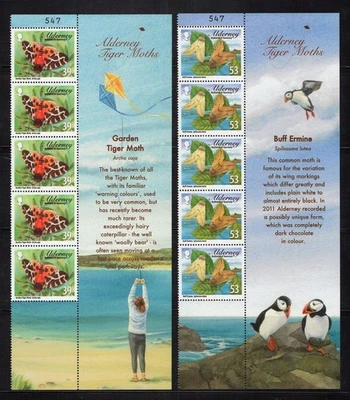 Alderney 440-445 MNH Moths Insects Nature ZAYIX 1223L0009 - Image 1 of 3