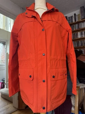 Barbour Barometer Drizzler Jacket Women's Uk 14 Otange Waterproof With Hood - Image 1 of 4