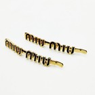 Miu Miu Hairpins Gold Black 1654114