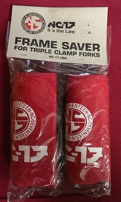 NC-17 Frame Saver Rahmenschutz für Doppelbrücken-Gabeln, rot, Neopren, USA NEU - Bild 1 von 2