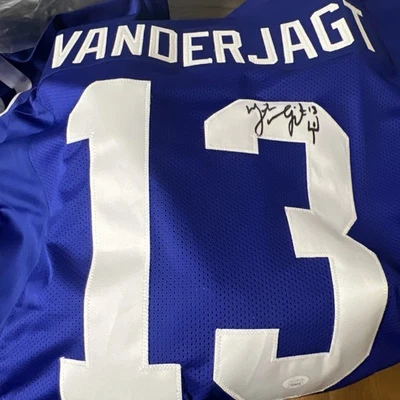 Mike Vanderjagt Autographed Signed Indianapolis Colts Pro Style Jersey JSA COA - Image 1 of 3