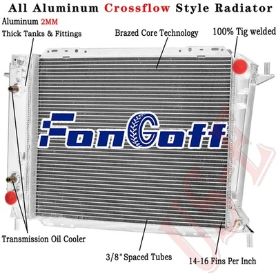 3-Row Radiator For 94-97 Ford Thunderbird 1993-98 Lincoln Mark VIII 3.8L 4.6L Foto 1 de 4