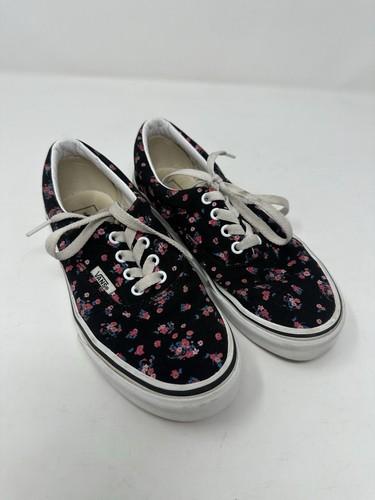 Vans Girl Asher stringato taglia 3 fiori tela Ditsy floreale rosa viola nero