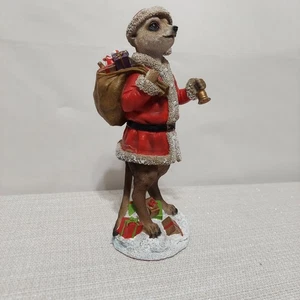 Meerkat Christmas Santa Figurine 10" tall - Picture 1 of 8