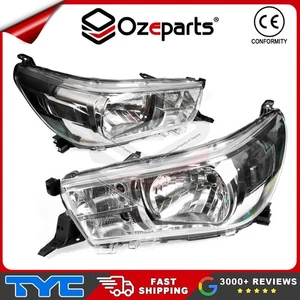 TYC Pair LH+RH Head Light Lamp For Toyota Hilux Workmate Ute 2020~On - Picture 1 of 5