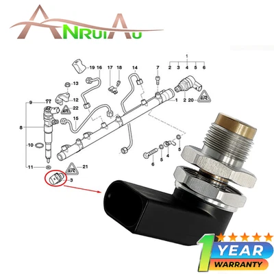 Fuel Pressure Sensor For BMW 3 Series 330CD 330XD 335D 2.0T 3.0T E46-E93 Foto 1 de 4