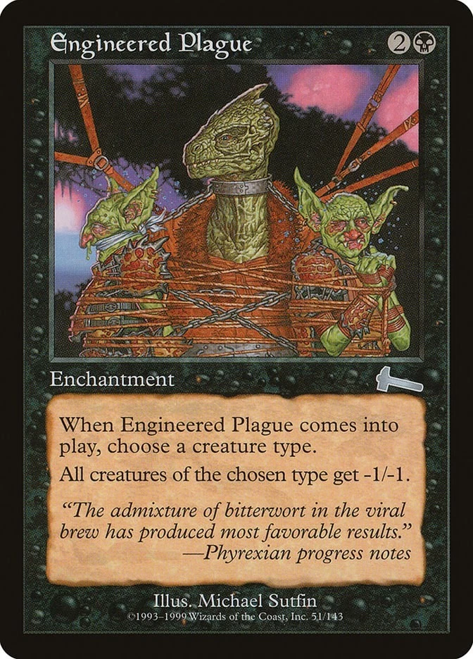 Engineered Plague Urza's Legacy Magic The Gathering MTG Card - Image 1 of 1