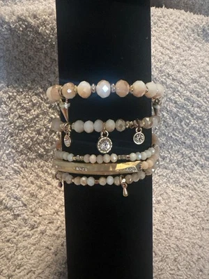 Park Lane CREME Bracelet - Set of 5 - RV $106 - Image 1 of 4