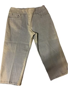 Ruby Rd Favorites Caprihose hellblau & cremefarben Damengröße 14 " - Bild 1 von 8