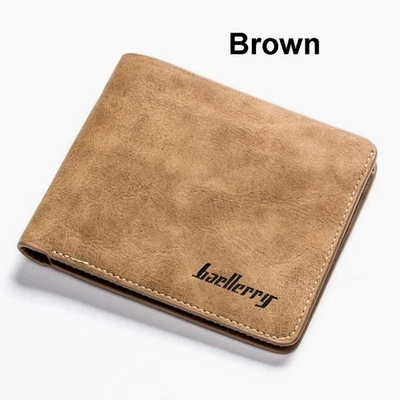 Brown Designer Card Blocking ID Protection RFID SAFE Mens Leather Wallet UK - Image 1 of 4