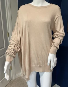 Suéter para mujer Maison Margiela nuevo con etiquetas $895 asimétrico manga larga talla mediana - Imagen 1 de 10