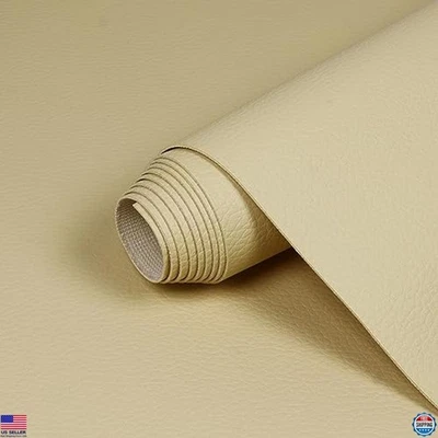 Tela Vinilo Marino Premium - Cuero Sintético Impermeable 55"x108", 0.6mm, Beige Foto 1 de 4