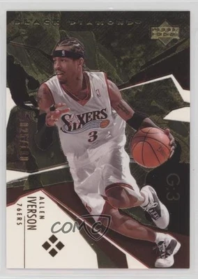 2003-04 Upper Deck Black Diamond Bronze /100 Quadruple Allen Iverson #180 HOF - Image 1 of 2