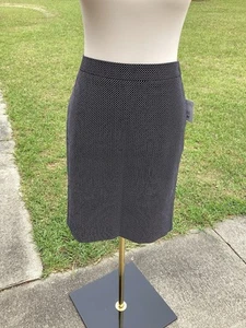 Liz Claiborne Career Size 8 Black Geo Lined Knee Length Skirt - Picture 1 of 6