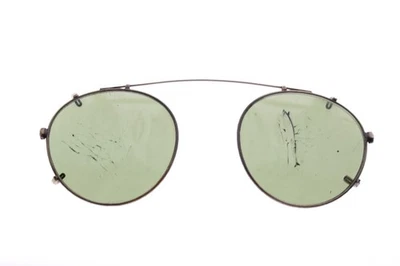 1980's VTG Oliver Peoples Clip On Sunglasses Round Bronze/Green *PARTS ONLY* - Image 1 of 4
