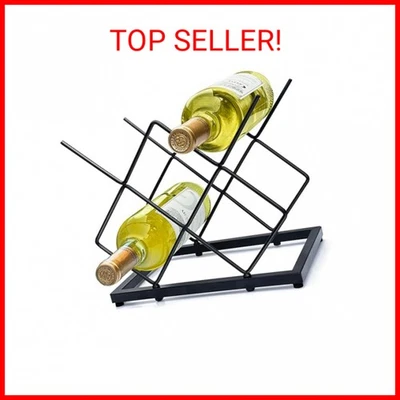 Small Wine Racks Countertop(5 Bottle Capacity),Metal Wine Bottle Holder Modern B - Image 1 of 2