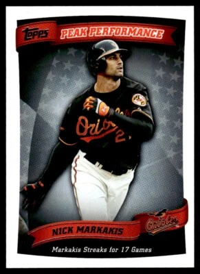 2010 Topps Peak Performance Nick Markakis Baltimore Orioles #PP-94 - Image 1 of 2