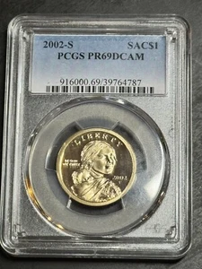 2002 S Sacagawea Native American Dollar Proof PCGS PR69 DCAM Coin (Slab1834) - Picture 1 of 2