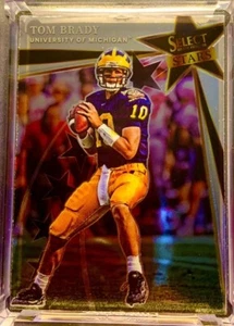 TOM BRADY 🏈 SELECT 💥SILVER CHROME💥 DRAFT PICKS STARS💥 MINT 💥SP 💥MICHIGAN - Foto 1 di 1