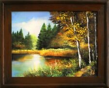 Gemälde Natur Birken Wald Handarbeit Ölbild Bild Ölbilder Rahmen Bilder G93219