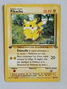 Carte pokémon FRANCAIS 1st. Ed Pikachu (JU 60) Jungle [POOR] 24.05.2025A - Picture 1 of 2