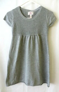 Gap Girls Empire Dress Scoop Neck Shrt Slv Gray w Metallic Silver L (10) #11110 - Picture 1 of 4
