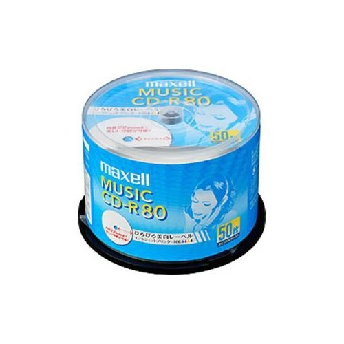50 Maxell Blank CD-R for Audio Music CDR 80min White Label CDRA80WP.50SP NEW - Image 1 of 1