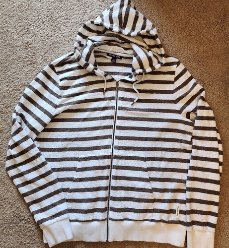 Felpa con cappuccio a righe Michael Kors taglia XXL con cerniera da uomo