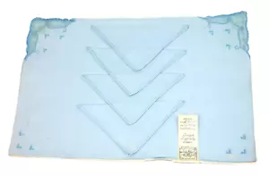 Leacock Madeira Blue Linen Placemats Napkins 8pc Set Cotton Organdy New Old Stoc - Picture 1 of 6