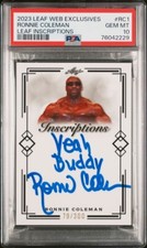 2023 Leaf Inscriptions RONNIE COLEMAN Yeah Buddy ON CARD AUTO /300 PSA 10 GEM MT