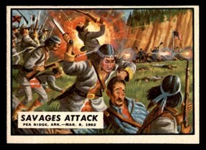 1962 Topps Civil War  #9 Savages Attack EX/NM