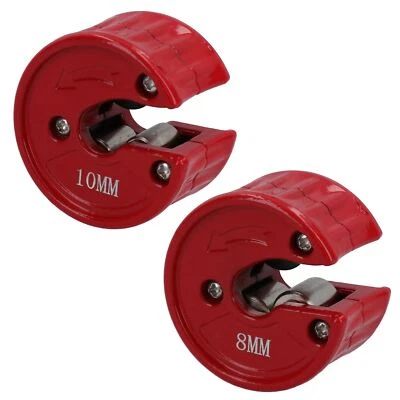 2pc Hand Operated Plumbing Auto Tube Cutter 8mm + 10mm Copper Plastic Pipe - Image 1 of 4