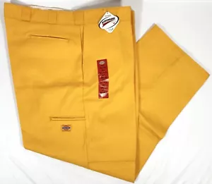 Pantaloni da lavoro vintage Y2K Dickies Nascar senape doppio ginocchio larghi gamba 46x32 NUOVI - Foto 1 di 24