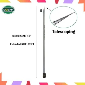 EEZ RV Products Telescoping WindSock Pole 23FT or 32FT Fiberglass - Picture 1 of 23