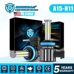 6Sides H11 LED Headlight Bulbs For 2004-2015 Volvo VNL VNM 630 670 730 780 (LOW) - Picture 1 of 12
