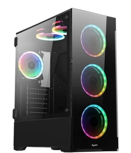 BGears b-Voguish-RGB Computer Case Black w/ 6 X 120mm ARBG Fans New Open Box - Picture 1 of 4