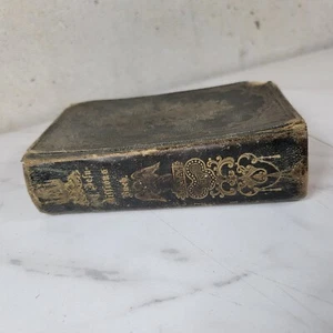 antique religious book 1900 Dutch German Christian bible study book - Foto 1 di 8