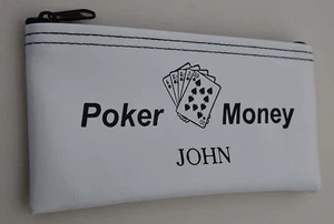 Personalized Poker Chip Money Wallet Zipper Casino Bag Pouch Custom Casino Pouch - Picture 1 of 12