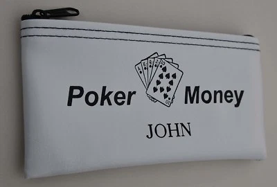 Cartera de dinero con fichas de póker personalizada con cremallera bolsa de casino bolsa de casino personalizada Foto 1 de 4