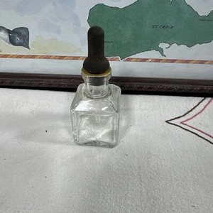 Botella cuentagotas de vidrio transparente Wheaton vintage  - Imagen 1 de 8