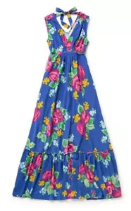 Matilda Jane DREAM WEAVER MAXI Kleid Medium M Taille Ausschnitt Bindebänder V-Ausschnitt Blumen Neu mit Etikett - Bild 1 von 3