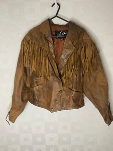 Winlit Echtleder Fransen Quaste Jacke Damen Medium - Bild 1 von 14