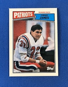 1987 Topps Craig James #98 New England Patriots Football Card Sharp